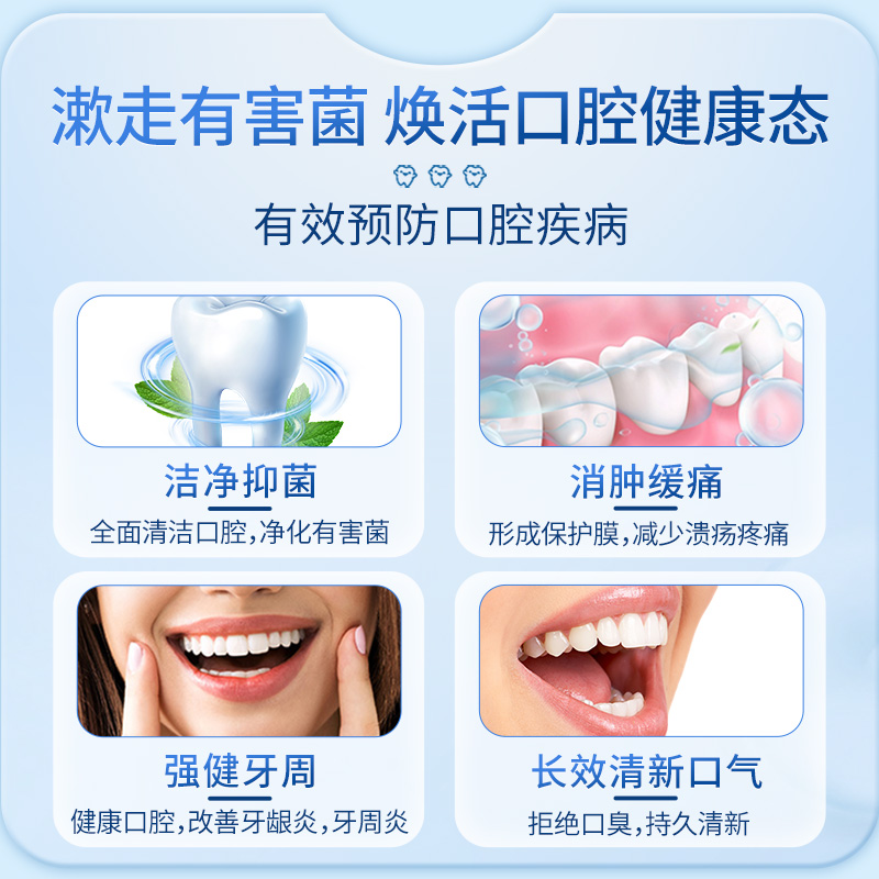 修正复方氯己已定含漱液杀菌消炎牙周炎肿痛去口臭溃疡医用漱口水 - 图1