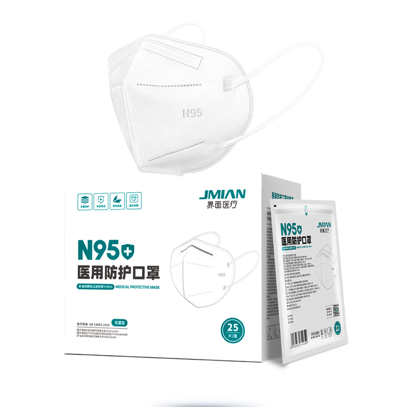 界面n95级医用防护口罩一次性医护用医疗级别透气正品独立包装 - 图3