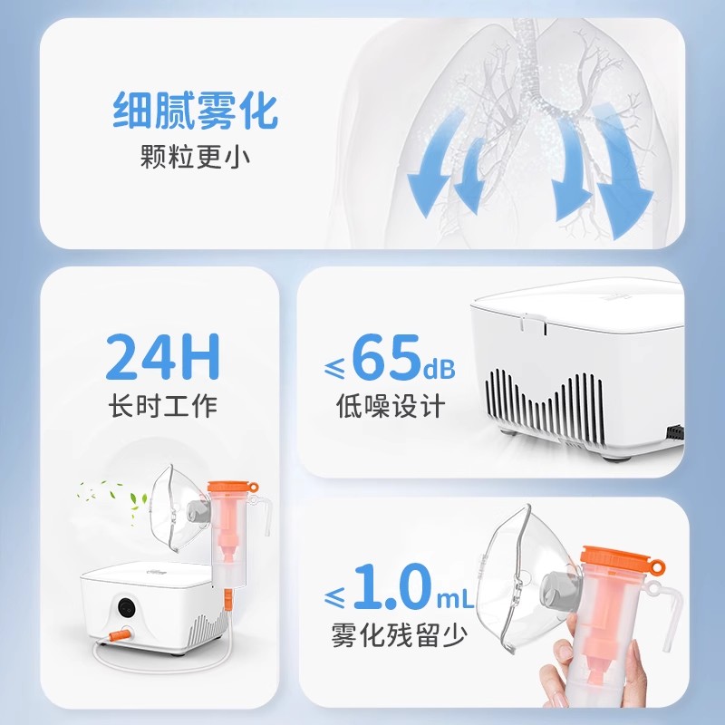 康华生物雾化机家用儿童化痰止咳家庭专用婴儿成人宝宝医用喷雾器 - 图2