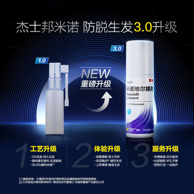 【自营】【杰士邦】米诺地尔搽剂5%*60ml*1瓶/盒脱发生发防脱