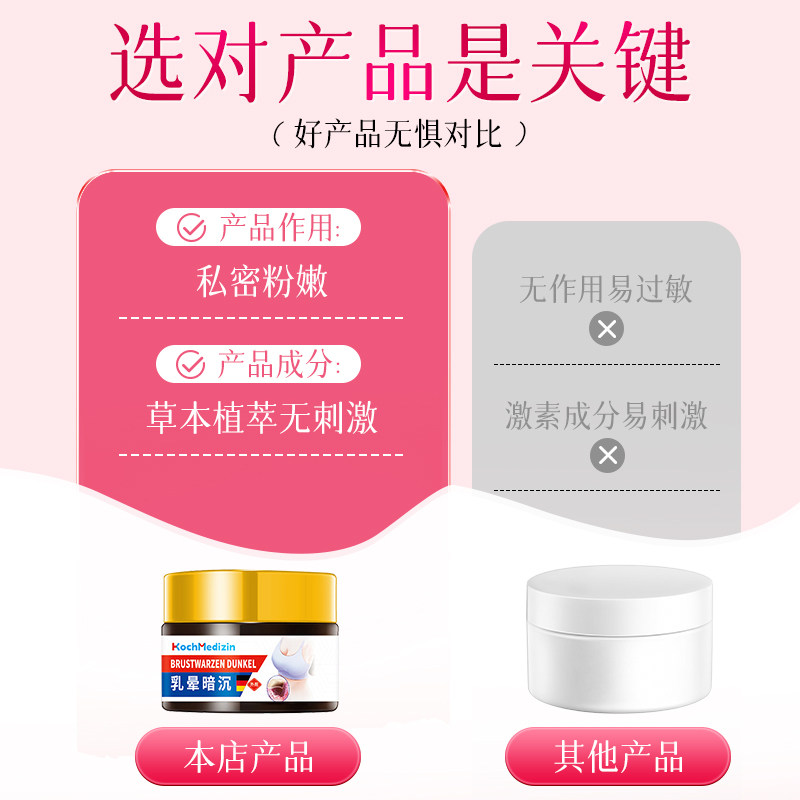 Areola pink and tender melanin bleaching powder cream non-medical female private parts neck and armpit deposit removal care