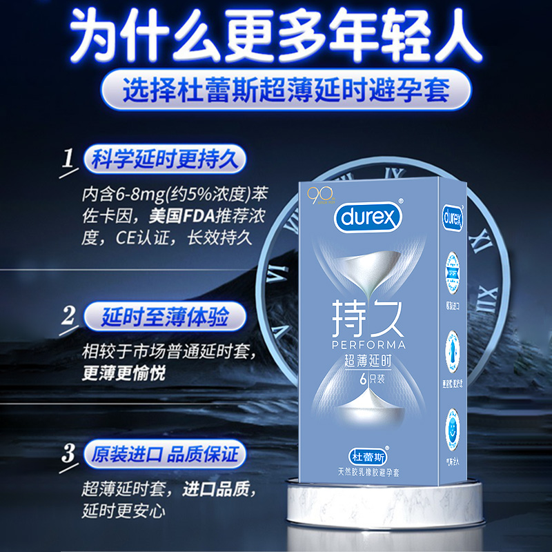 杜蕾斯避孕套持久装男用延时超薄正品官方旗舰店久久安全套-图0
