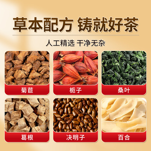 菊苣栀子茶酸尿高风痛用专茶茯苓葛根桑叶排官方正品特降效养生茶 - 图1