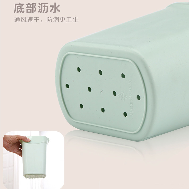 No punching wall-mounted chopstick tube chopstick basket spoon drain