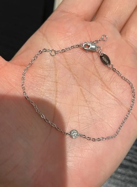 莫桑钻泡泡10分钻s925纯银手链