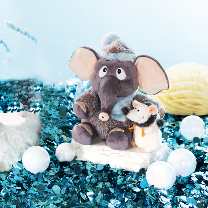 德国NICI冬季带帽小象公仔大象钥匙扣玩偶毛绒玩具礼物可爱呆萌,淘宝优惠券,粉丝福利购,淘宝优惠卷