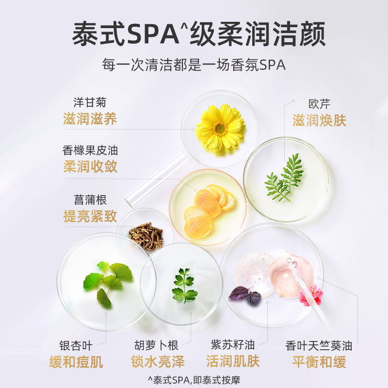 Mistine海外旗舰店Mistine泰式SPA氨基酸洗面奶油皮洁面乳深层温和清洁收缩毛孔1