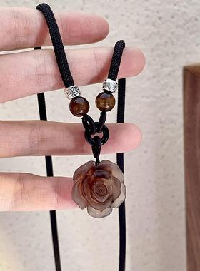 新中式复古轻奢风平安扣项链