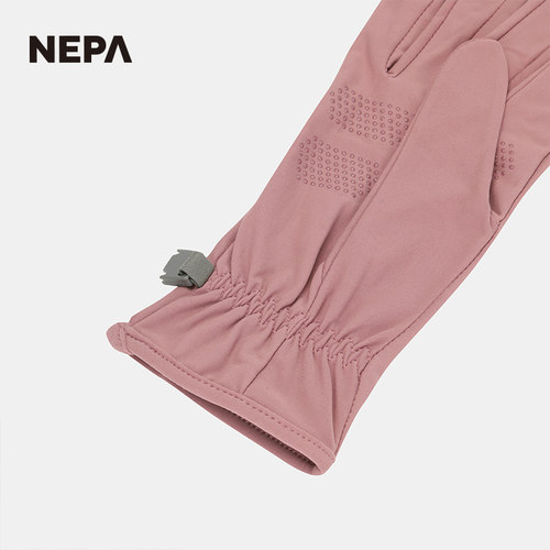 NEPA耐葩24秋冬男女款运动弹力拉绒面料保暖长指手套7KE8101 - 图2