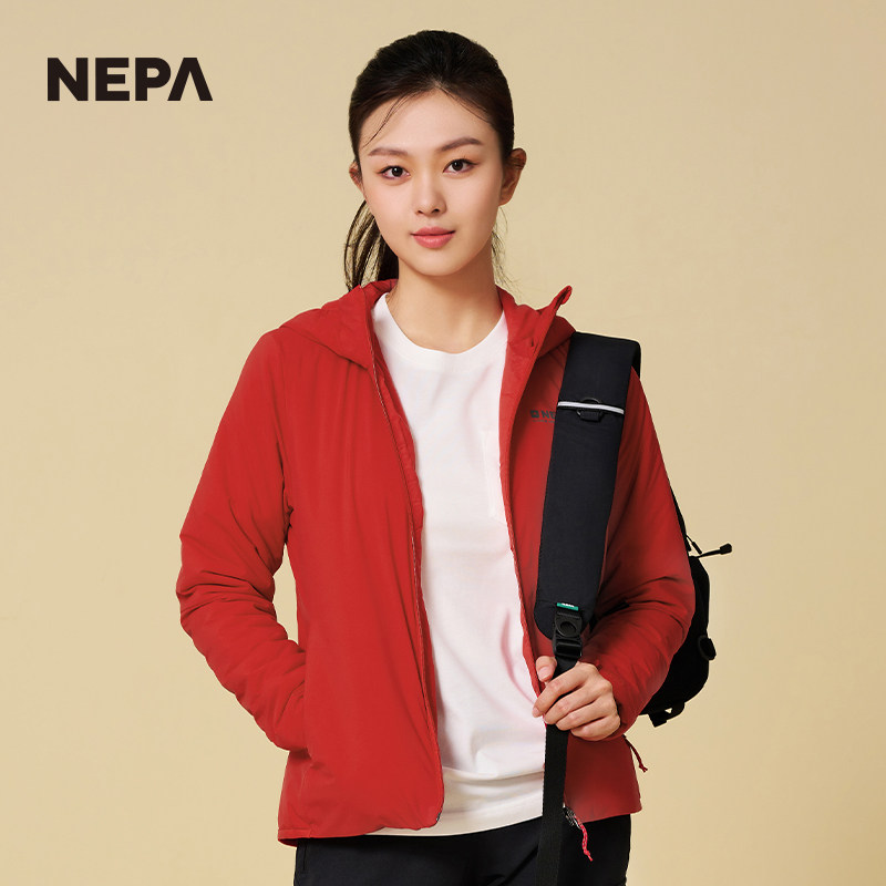NEPA耐葩2023秋冬百搭户外女款外套运动连帽保暖休闲棉服7J60902,淘宝优惠券,粉丝福利购,淘宝优惠卷