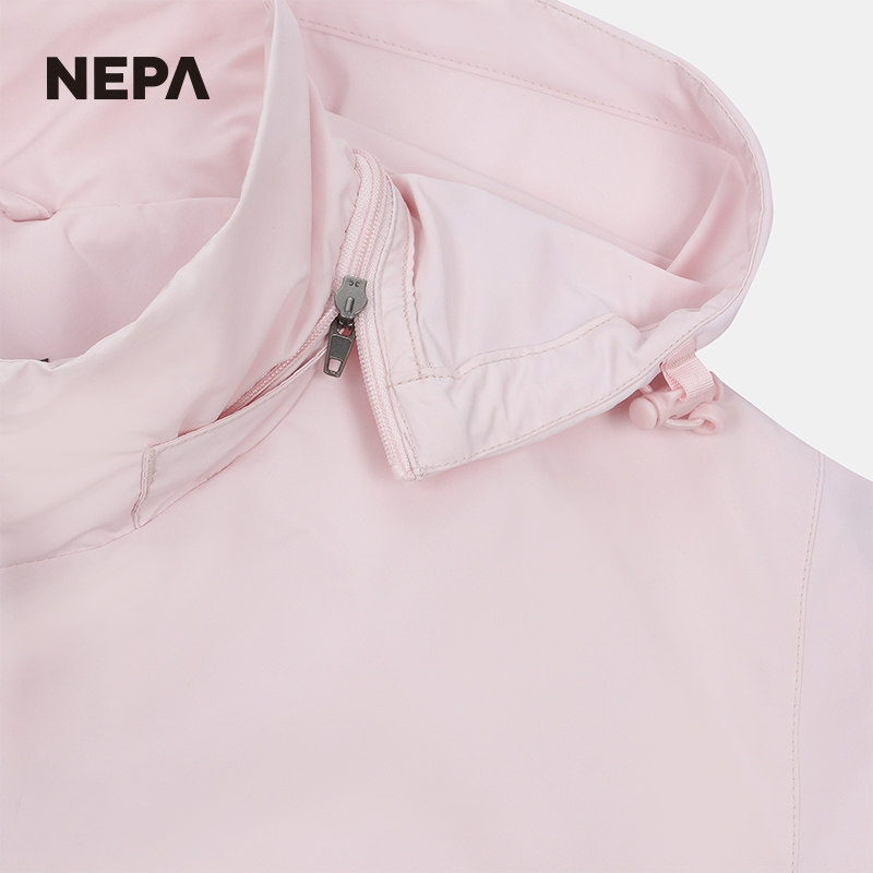 NEPA耐葩2024春夏户外女士风衣防风可脱卸帽夹克休闲外套7K20661,淘宝优惠券,粉丝福利购,淘宝优惠卷