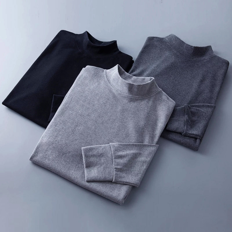 男士中领单件内衣上衣秋冬纯棉秋衣高领中老年棉毛衫衬衣线衣中厚,淘宝优惠券,粉丝福利购,淘宝优惠卷