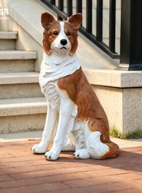 仿真罗威纳犬庭院园林雕塑摆件