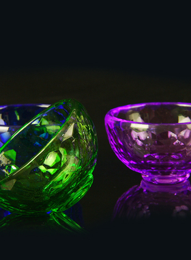 七彩圣水杯透明玻璃佛具用品