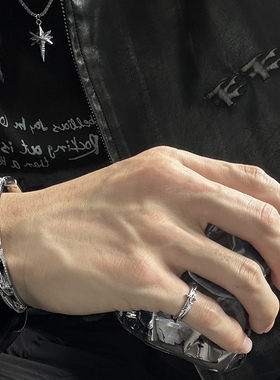 原创绷带系列纯银尾戒男女设计师款冷淡风小指戒指小众高级感潮牌