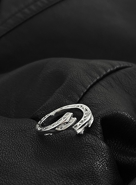 原创破碎定律系列纯银戒指男女潮牌可调节高级感小众情侣戒子个性