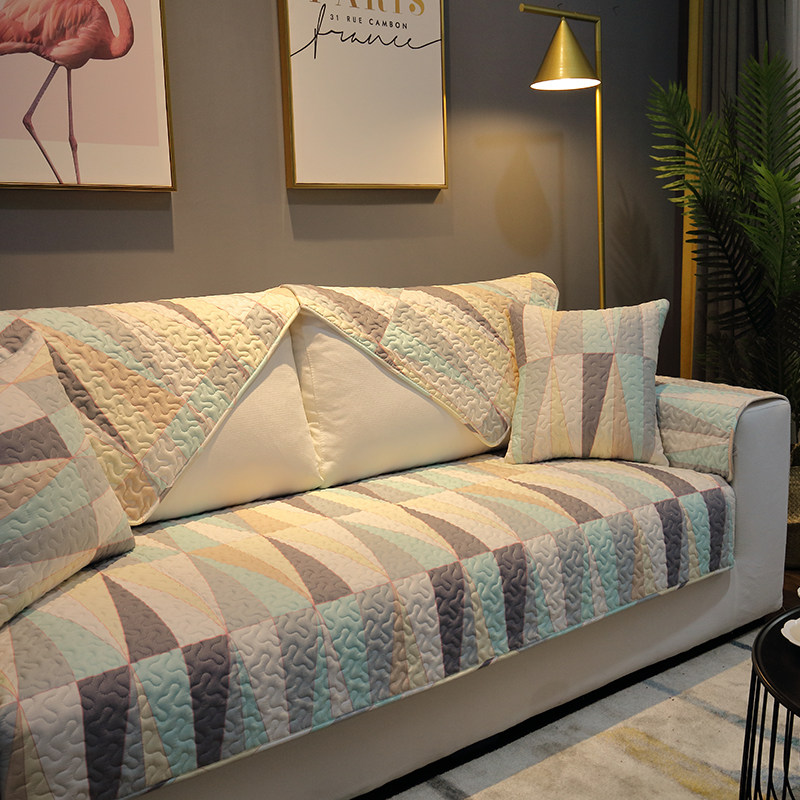 纯棉沙发垫北欧风田园简约客厅实木防滑布艺全棉沙发套罩四季通用,淘宝优惠券,粉丝福利购,淘宝优惠卷