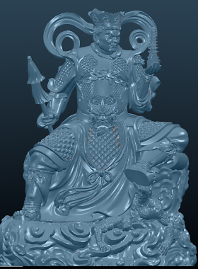 四大天王STL圆雕图精雕图佛神