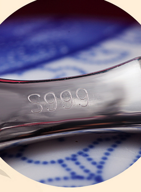 竹报平安开口时尚风足银手镯