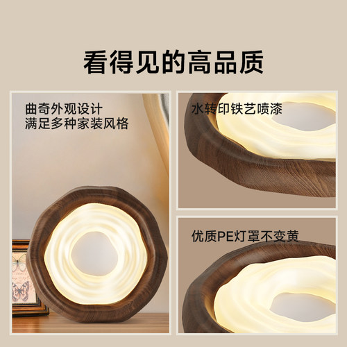 箭牌卧室灯吸顶灯简约现代法式奶油风灯具曲奇主室卧灯护眼客厅灯 - 图2