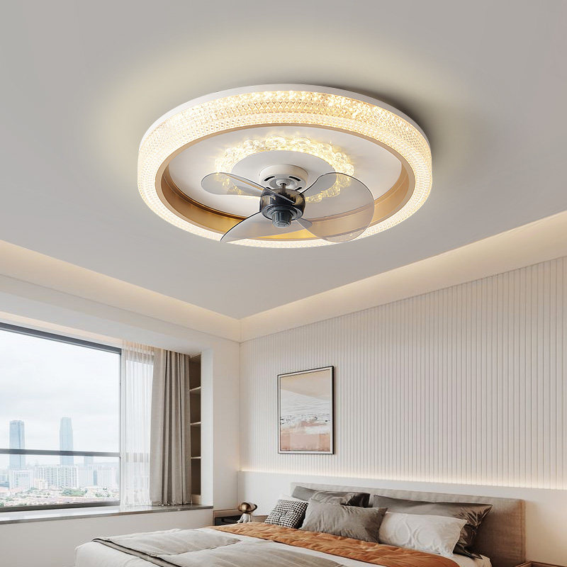 箭牌照明风扇灯餐厅静音摇头吊扇轻奢超薄卧室吸顶灯电扇灯一体Q - 图2