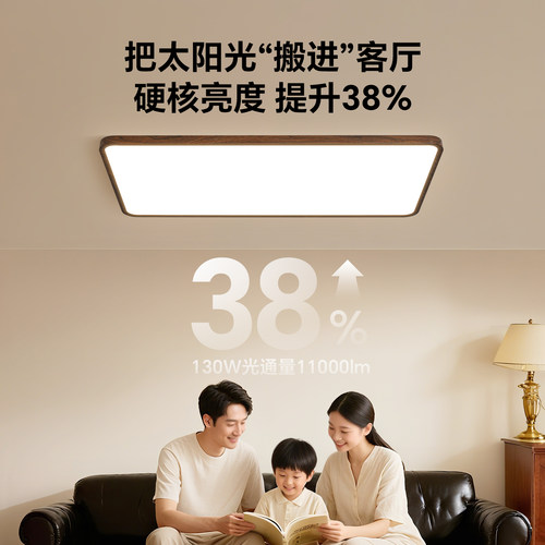箭牌中科Pro 防控近视中古风无缝客厅吸顶灯控轴儿童房护眼灯高亮 - 图1