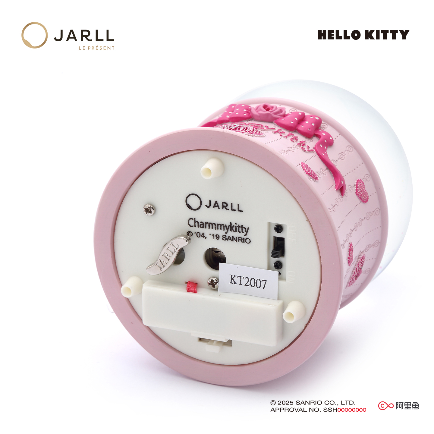 JARLL赞尔HelloKitty水晶球音乐盒八音盒女孩生日圣诞礼物送女友 - 图3