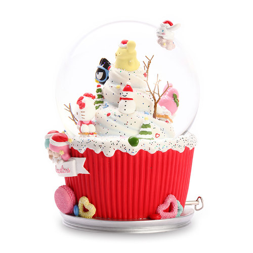JARLL水晶球音乐盒八音盒女生儿童生日圣诞节礼物创意三丽鸥梦幻-图0