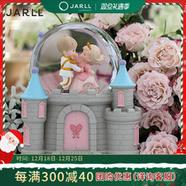 JARLL Crystal Ball Music Box Eight Soundbox Girls Girlfriend Childrens Birthday Gifts Princess Castle Creative Spin