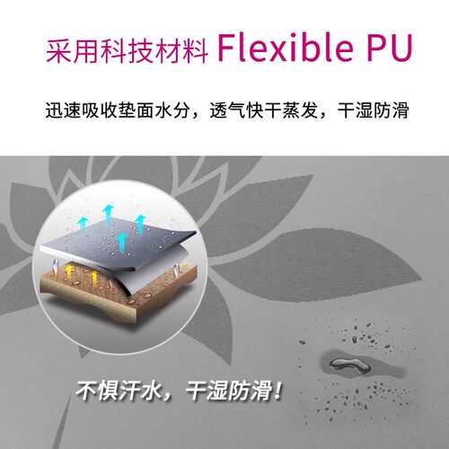 天然橡胶PU瑜伽垫 加宽干湿防滑5mm土豪垫专业健身垫定制刻字logo - 图1