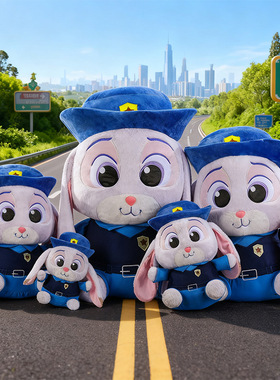 疯狂动物城毛绒玩具公仔狐狸尼克兔子朱迪玩偶女生礼物儿童布娃娃