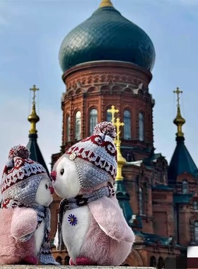 现货哈药六厂企鹅玩偶哈尔滨企鹅公仔抱枕极地公园文创旅游纪念品