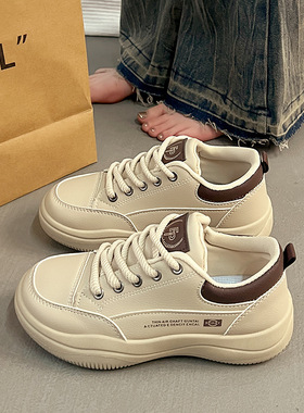 2025春秋季新款皮面小白鞋女百搭女鞋舒适学生跑步运动鞋板鞋Q820