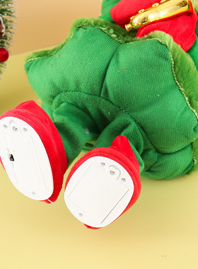 会唱歌跳舞圣诞树电动摇摆毛绒圣诞玩具发光跳舞圣诞树圣诞万圣节