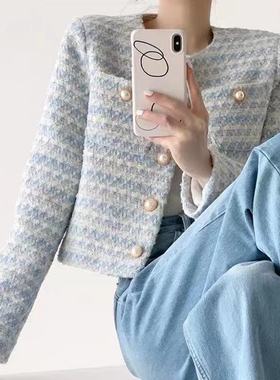 小香风短外套女装春季2024年新款重工高级感法式名媛气质长袖上衣