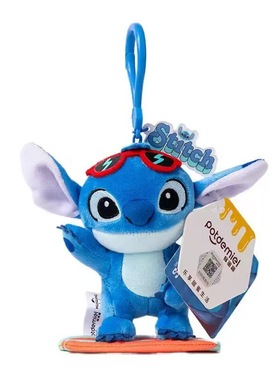 迪士尼正版授权星际宝贝史迪奇毛绒公仔挂件可爱史迪仔安琪钥匙扣