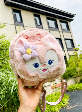 包包2025新款潮可爱双肩包女毛绒狐狸背包冬季动物玩偶学院风书包