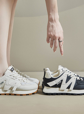 ins韩版新款阿甘鞋女2025春季学生运动跑步鞋休闲厚底增高潮6682