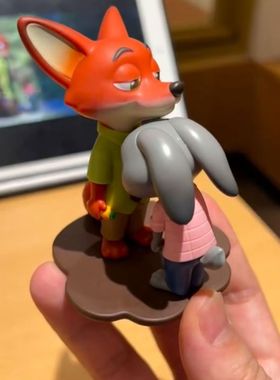 爆款疯狂动物城盲盒疯狂动物城拍档甜蜜双人朱迪狐尼克潮玩手办