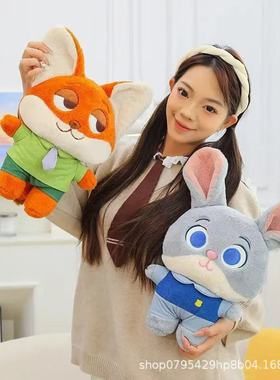 可爱生日礼物疯狂动物城尼克朱迪公仔毛绒狐狸毛绒玩具童趣玩偶儿