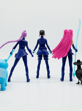 现货跨境新品 2-4.5寸猎魔女团老虎才拆了盲袋手办系列模型摆件