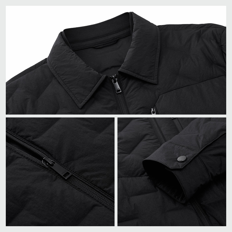 【鹅绒】九牧王男装2025冬季新款保暖轻薄男款衬衫夹克羽绒服外套,淘宝优惠券,粉丝福利购,淘宝优惠卷