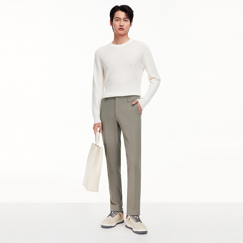 [暖燚绒]九牧王男裤西裤年款蓄热保暖舒适西装男裤BN