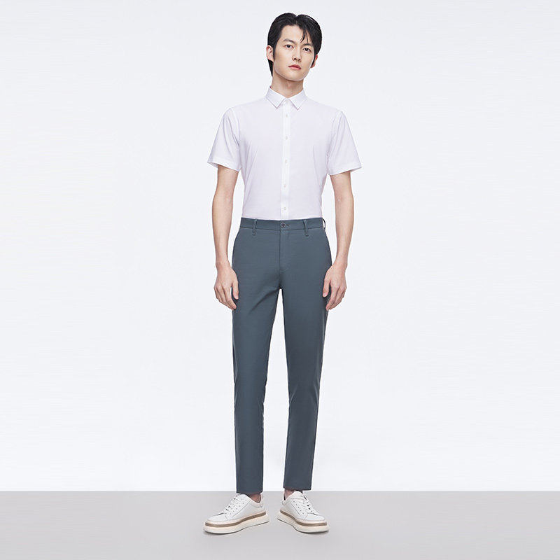 [凉感]九牧王正装短袖2023春夏衬衫 九牧王衬衫