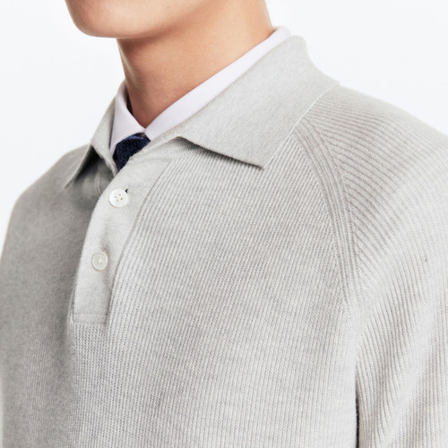 九牧王男装秋冬毛衫翻领商务休闲上衣温暖亲肤易打理毛衣 - 图2