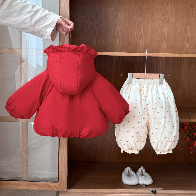 婴儿衣服棉服冬季女宝宝套装加厚新款一岁幼儿冬款棉衣过年两件套,淘宝优惠券,粉丝福利购,淘宝优惠卷