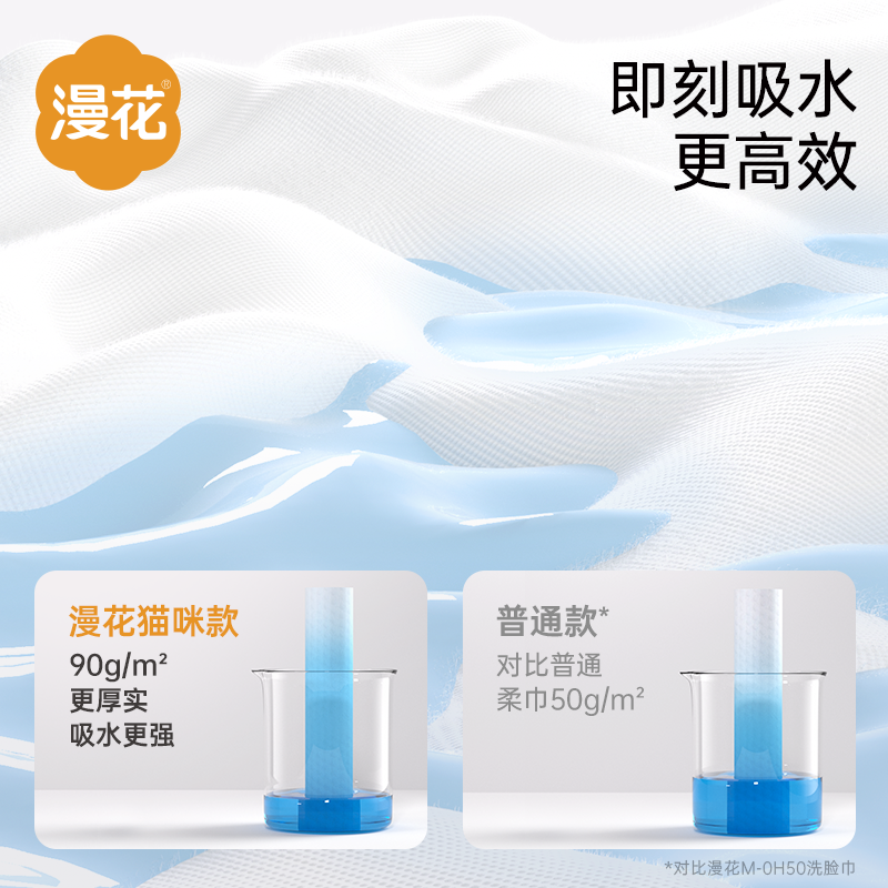 漫花悬挂式洗脸巾洁面巾家用实惠装加厚洗脸柔巾一次性洗脸巾BX