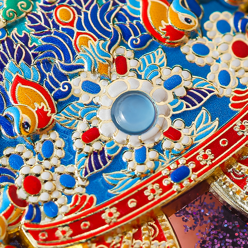 十二龙九凤凤冠流沙冰箱贴 北京故宫国家博物馆文创定制西安山西 - 图1