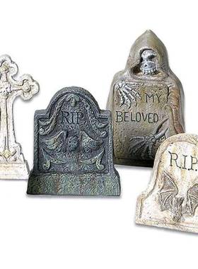 外贸款万圣节墓碑微景观装饰树脂