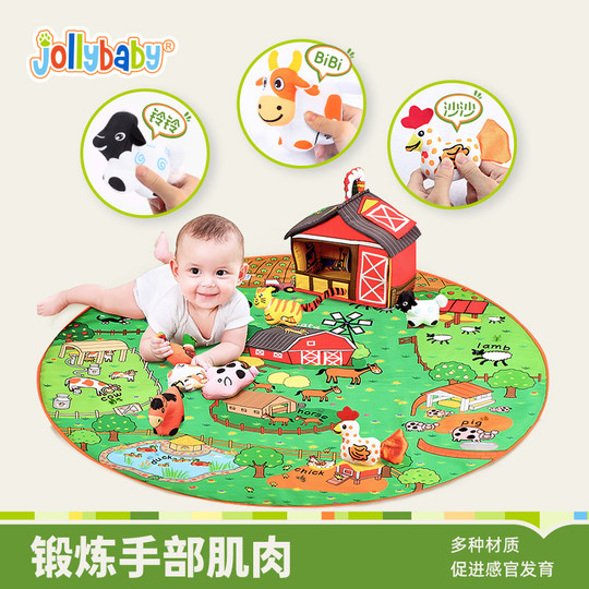 Jollybaby early education happy game blanket newborn baby rattle baby